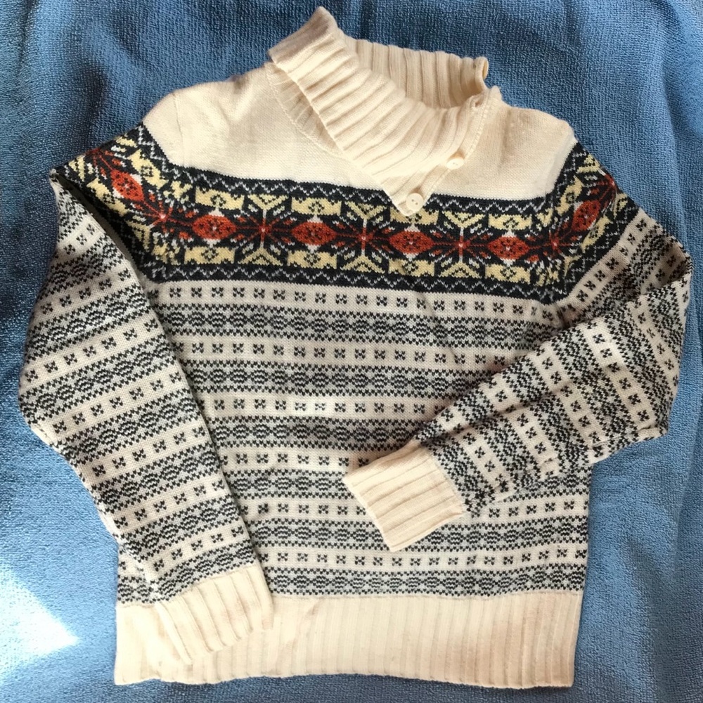 Jones New York Cream Wool Sweater